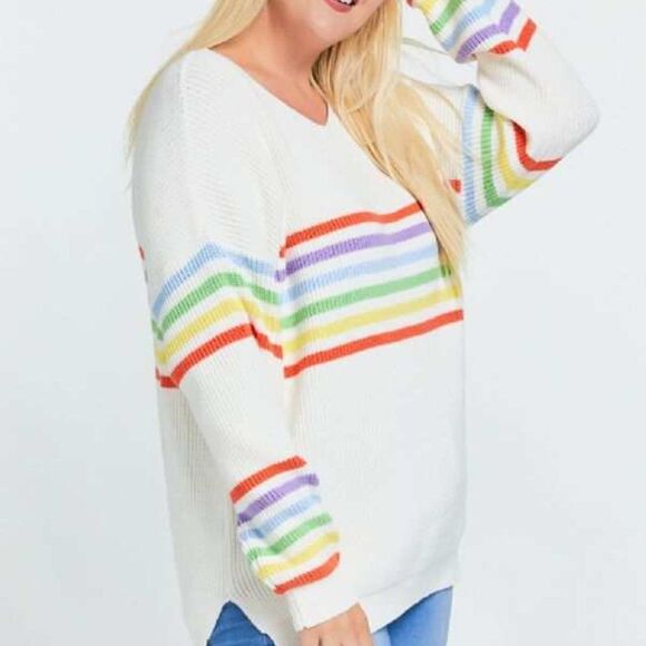 🌈 PRIDE Oversized Pullover Sweater Plus Size - Picture 4 of 4